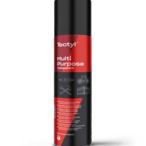 Tectyl Multi Purpose Transparent rust preventive aerosol in a red and black spray can