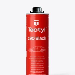 Tectyl 190 Black overpaintable stone-chip protection in a red 1 litre spray-gun can