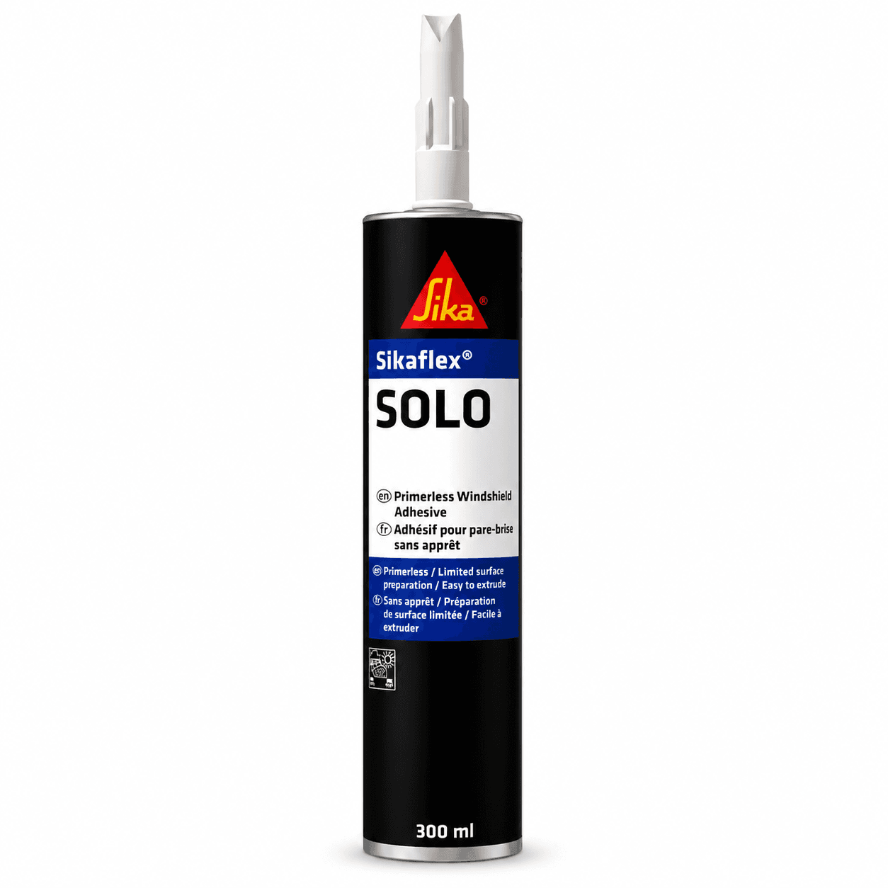 Sikaflex SOLO 300ml primerless polyurethane windshield adhesive for automotive glass bonding supplied by White House General Trading LLC UAE