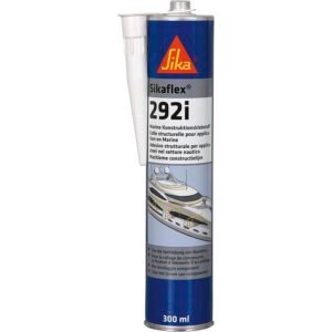 Sika Sikaflex 292i white marine adhesive in a 300 ml cartridge with nozzle