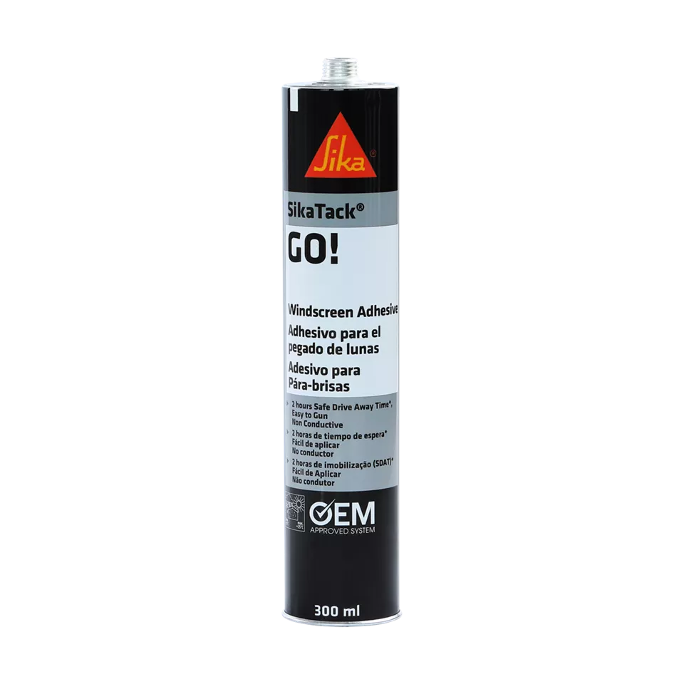 Single SikaTack GO windshield adhesive 300 ml cartridge